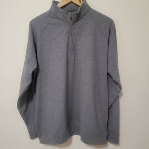 Holderness & Bourne Gray Zip-Up Sweater